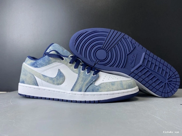 CZ8455-100 Air Washed Denim 1 Low Jordan 0730
